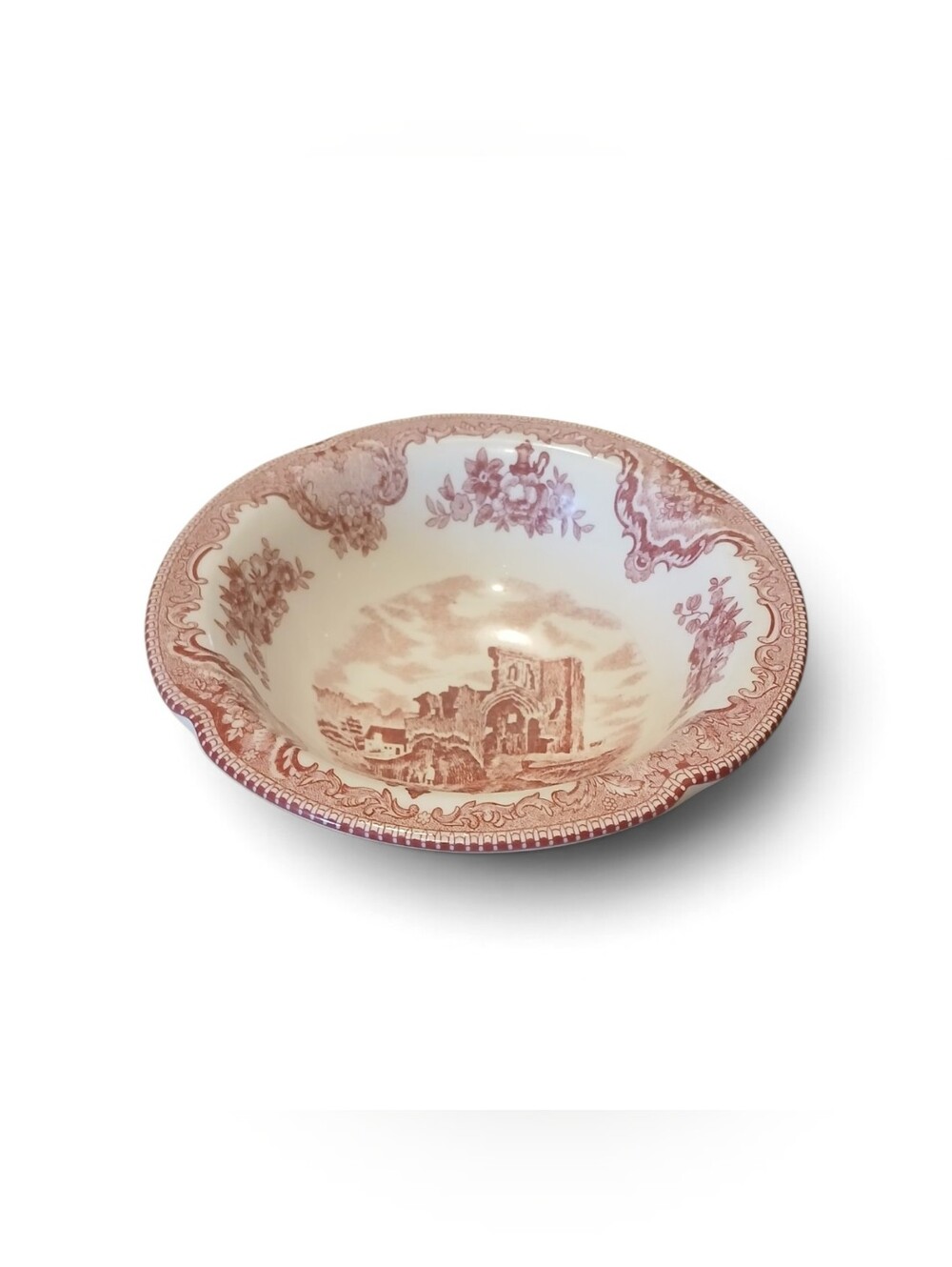 Johnson Brothers "Old Britain Castles" pink 6 1/8-inch rim cereal bow